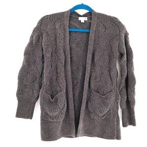SO Women's Charcoal Cable Knit Cardigan
